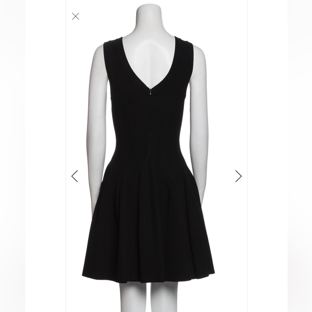 Alaia Black V-Neck Midi Dress size 42 - Picture 3 of 7